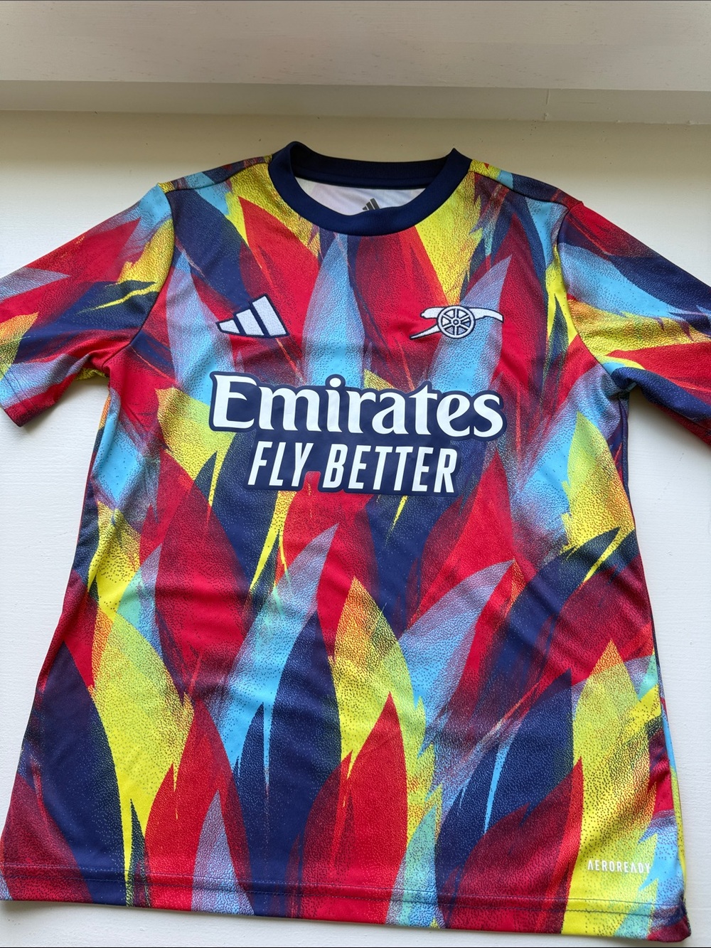 Arsenal Kids' Multi-Color Training Jersey by Adidas - Red/Blue/Yellow size 11/12